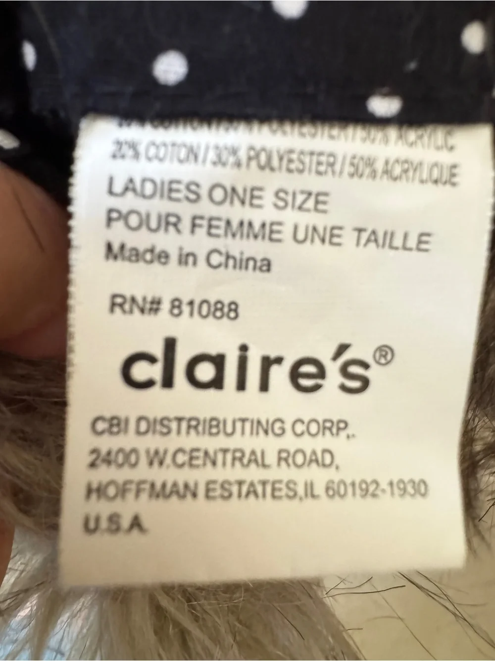 Claire's Faux Fur Pom Beanie in Taupe